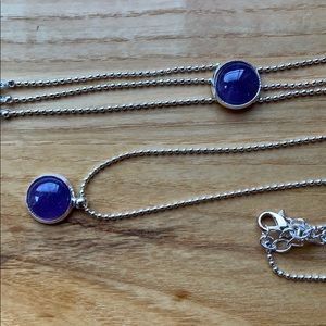 Costume jewelry set with amethyst